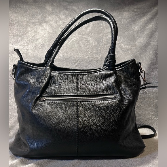 Vairena Ultra Rare Italian Pebbled Leather Shoulder Bag w/ Silver Hardware - Picture 5 of 11